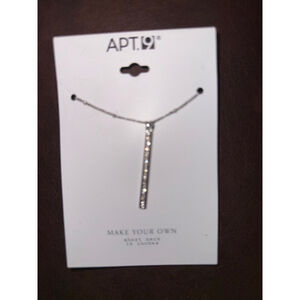 Women's APT. 9 Silver & Clear Crystal Y-Necklace One Size